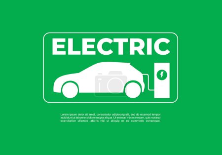 Téléchargez les illustrations : Jour de la voiture électrique fond célébré le 9 septembre. - en licence libre de droit