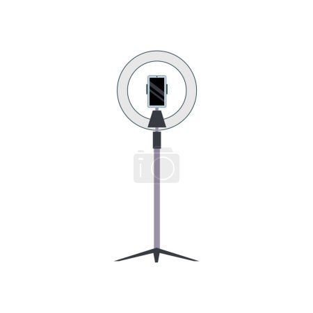 Illustration for Lamp as Equipment for streamers and blogger isolated on white background. - Royalty Free Image