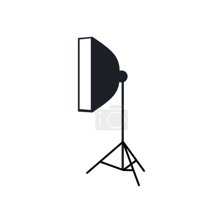 Téléchargez les photos : Lampe comme équipement pour streamers et blogueur isolé sur fond blanc. - en image libre de droit