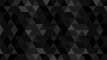 Dark abstract background, black triangle pattern. Vector geometric modern design. Shaded template texture with shape mosaic. Illustration of decoration cover, banner, and element. Poster 649412152