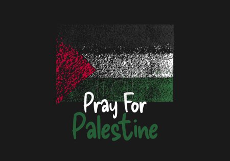 Illustration for Pray for Palestine banner poster for freedom and human rights background. - Royalty Free Image