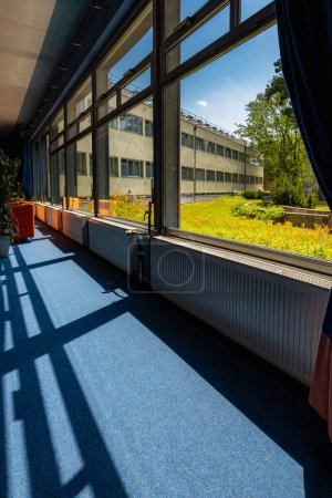 Photo for Wroclaw, Poland - June 2022: The interior of the historic Park Hotel, which is part of the training center of the state labor inspection - Royalty Free Image