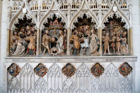 Foto de The Cathedral Basilica of Our Lady of Amiens, France. - Imagen libre de derechos