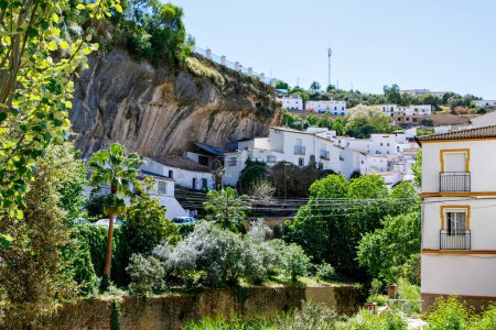 Photo for The beautiful village of Setenil de las Bodegas on a sunny summer day. Provice of Cadiz, Andalusia, Spain. - Royalty Free Image