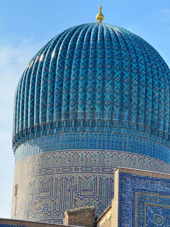 Photo for Dome of the Bibi Khanum mosque dedicated to Timurs favorite wife in Samarkand Uzbekistan - Royalty Free Image