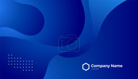 Photo for Modern futuristic business card design. Modern shape with abstract dark blue. Luxury dark gradient background. Vector illustration print template. - Royalty Free Image