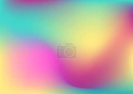 Illustration for Blue pink purple green orange gradient abstract blurred background - Royalty Free Image