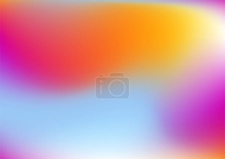 Illustration for Abstract gradient blurred background with orange blue pink purple violet neon and bright colors - Royalty Free Image