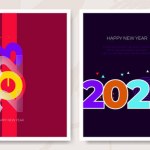 Big Set of 2023 Happy New Year logo text design. 2023 number design template. Collection of 2023 Happy New Year symbols. Vector illustration with colorful background.