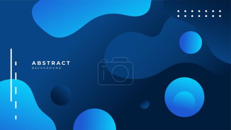 Illustration for Vector blue banner geometric shapes abstract, science, futuristic, energy technology concept. Digital image of light rays, stripes lines with light, speed and motion blur over dark tech background - Royalty Free Image