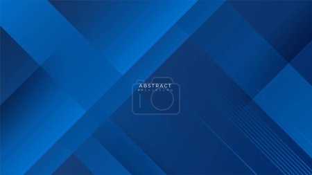Illustration for Abstract blue geometric shapes background. Vector abstract graphic design banner pattern presentation background web template. - Royalty Free Image