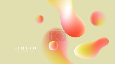 Téléchargez les illustrations : Modern colorful vivid vibrant gradient liquid fluid abstract background - en licence libre de droit
