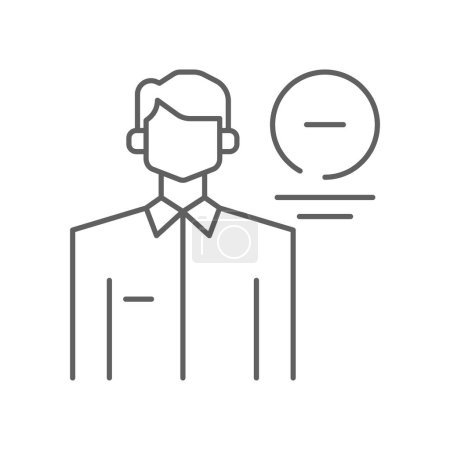 Illustration for TEAM REDUCTION Business people icons with black outline style - Royalty Free Image