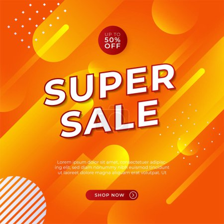 Vector Illustration Promotion Big Super Sale Banne...