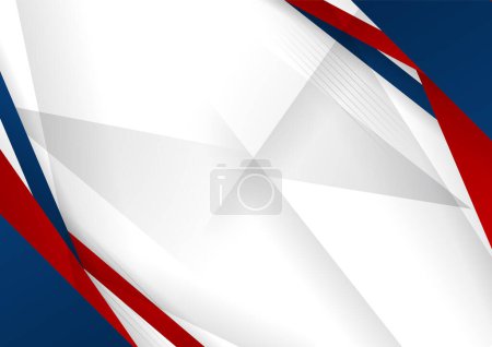 Modern simple abstract red white blue background