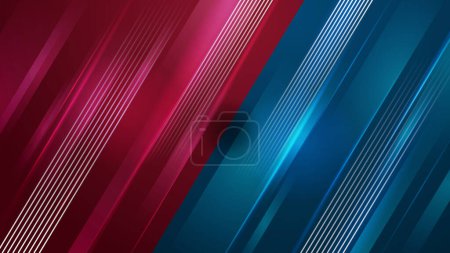 Illustration for Versus background. Blue against Red. Red Vs Blue. Fight background. - Royalty Free Image