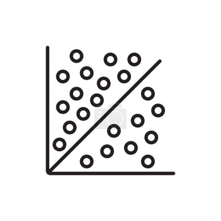 Illustration for Regression Data management iconwith black outline style. data, analysis, analytics, science, diagram, planning, strategy. Vector illustration - Royalty Free Image