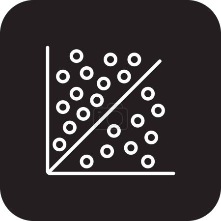 Illustration for Regression Data management icon with black filled line style. data, analysis, analytics, science, diagram, planning, strategy. Vector illustration - Royalty Free Image