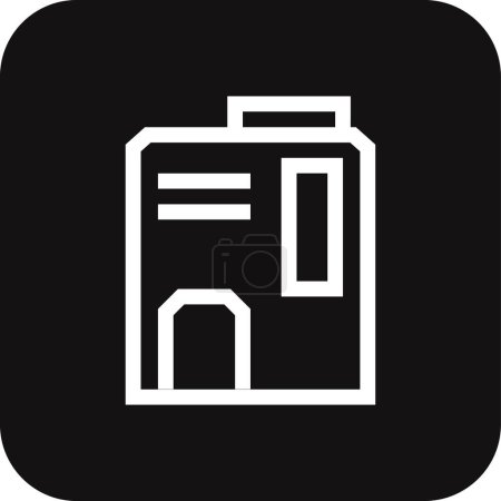 Ilustración de Icono de Hardisk Business con estilo de línea llena de negro. computadora, tecnología, memoria, CPU, hardware, procesador, tarjeta. Ilustración vectorial - Imagen libre de derechos