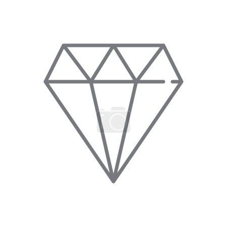 Ilustración de Icono del negocio del diamante con estilo de contorno negro. business, gift, element, jewel, gold, gemstone, jewelry. Ilustración vectorial - Imagen libre de derechos
