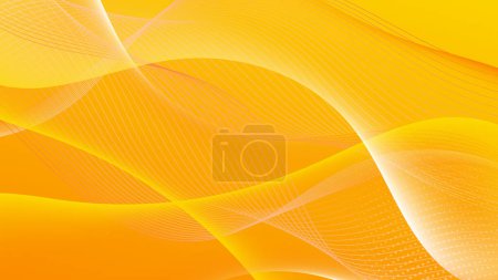 Illustration for Abstract orange yellow geometric shapes vector technology background, for design brochure, website, flyer. Geometric 3d shapes wallpaper for poster, certificate, presentation, landing page - Royalty Free Image