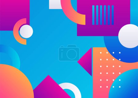 Ilustración de Fondo abstracto formas geométricas coloridas - Imagen libre de derechos