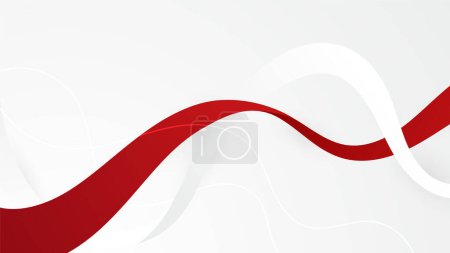 Illustrazione per Moderno geometrico astratto sfondo rosso e bianco - Immagini Royalty Free