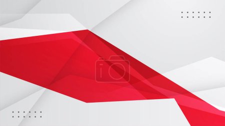 Ilustración de Fondo de gradiente geométrico rojo y blanco abstracto - Imagen libre de derechos