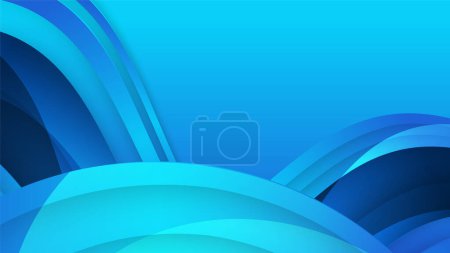 Ilustración de Diseño de fondo abstracto de degradado azul moderno. Diseño de póster, plantilla en la web, telón de fondo, banner, folleto, sitio web, volante, landing page, presentación, certificado y webinar - Imagen libre de derechos