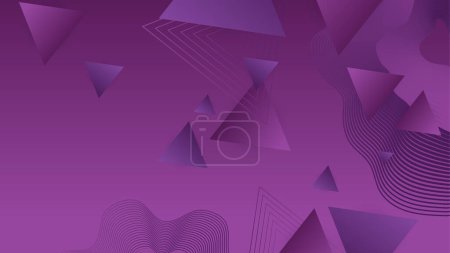 Ilustración de Gradiente púrpura moderno líneas dinámicas de fondo. Diseño de póster, plantilla en la web, telón de fondo, banner, folleto, sitio web, volante, landing page, presentación, certificado y webinar - Imagen libre de derechos