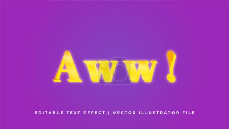 Illustration for Modern editable text style effect illustrator. vector design template. - Royalty Free Image