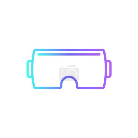 Téléchargez les illustrations : Réalité virtuelle icône de la technologie avec le style bleu duotone. jeu, lunettes, vr, jeu, 3d, appareil, simulation. Illustration vectorielle - en licence libre de droit