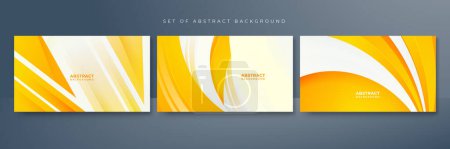 Illustration for Minimal geometric yellow geometric shapes light technology background abstract design. Vector illustration abstract graphic design pattern presentation background web template. - Royalty Free Image