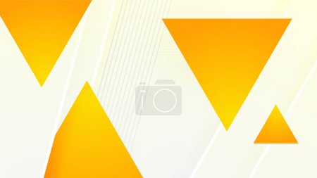Illustration for Minimal geometric yellow geometric shapes light technology background abstract design. Vector illustration abstract graphic design pattern presentation background web template. - Royalty Free Image