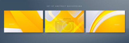 Illustration for Set of dynamic Vector element abstract white and yellow design background - Royalty Free Image