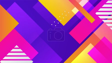 Illustration for Abstract background with colorful geometric shapes. Trendy gradient geometric pattern background texture. Minimal color gradient background template for poster, certificate, presentation, landing page - Royalty Free Image