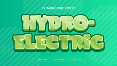 Green hydroelectric 3d editable text effect - font style