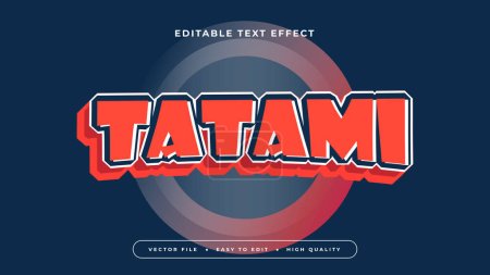 Blue and red tatami 3d editable text effect - font style