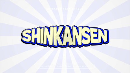 Colorful colourful shinkansen 3d editable text effect - font style