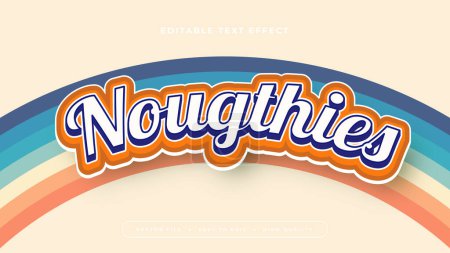Colorful colourful noughthies 3d editable text effect - font style