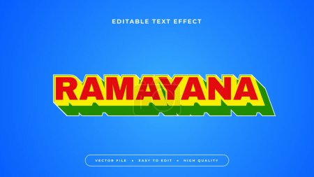 Colorful colourful ramayana 3d editable text effect - font style