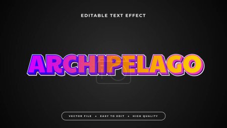 Bunte bunte Archipel 3D editierbare Text-Effekt - Schriftart