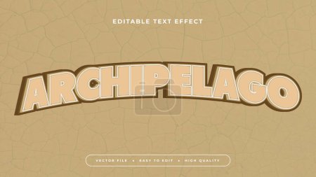 Beige und braune Archipalago 3D editierbare Texteffekte - Schriftstil