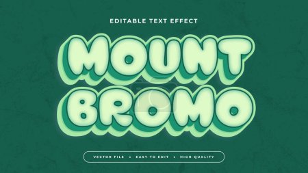 Green mount bromo 3d editable text effect - font style