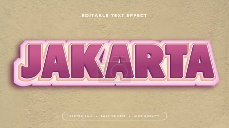 Beige purple violet and pink jakarta 3d editable text effect - font style