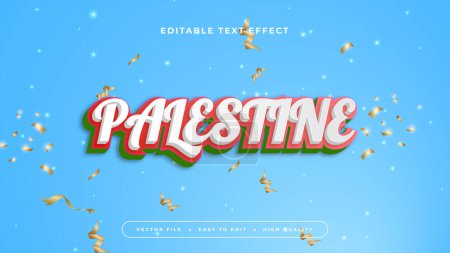 Colorful colourful palestine 3d editable text effect - font style