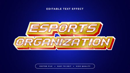 Blue yellow and gray grey esports organization 3d editable text effect - font style