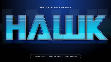Effet texte modifiable en 3D Hawk bleu et noir - style de police