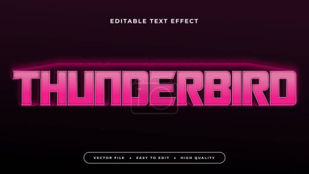 Rot schwarz und rosa Thunderbird 3D editierbarer Texteffekt - Schriftstil