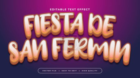 Rosa braun und lila violett fiesta de san fermin 3D editierbarer Texteffekt - Schriftstil
